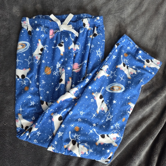 COWS Other - Kids Astronaut Cow Blue Pajama Bottoms